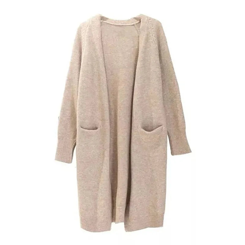 Cozy up in Style: Women's Thick Warm Sweater Cardigan with Pockets