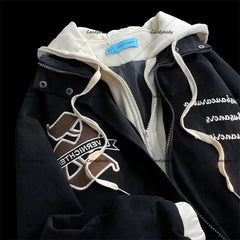 Loose Fit American Baseball Uniform with Letter Embroidery â€?Women's Y2K Fashion Jacket