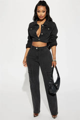 Eight Ball Denim Two Piece Set