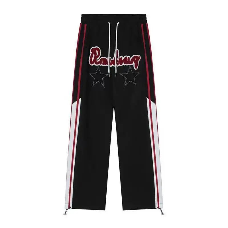 Y2k Striped Vintage Baggy Sweat Pants Women High Waist