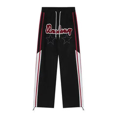 Y2k Striped Vintage Baggy Sweat Pants Women High Waist