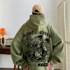 Men Long Sleeve Hip Hop Style Hoodie with Attractive Print Design for Autumn