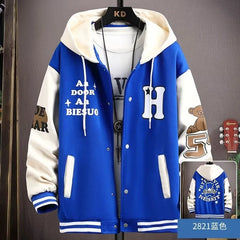 Japanese Style Hooded Cargo Jacket Men's Spring Autumn Fashion