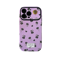 Luxury PU Leather Large Window Flower Phone Cases for Iphone