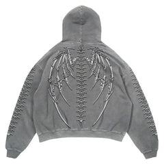 Men Y2K Skeleton Hoodie Casual Streetwear Fashion