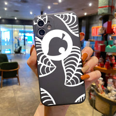 Cartoon Animal Crossing Phone Case for IPhone Leaf Pattern Soft Silicone