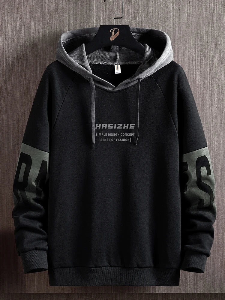 Men's Fashion Casual Printing Style Design Retro Hoodie