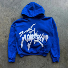 Hoodies Men Letter Print Punk Style