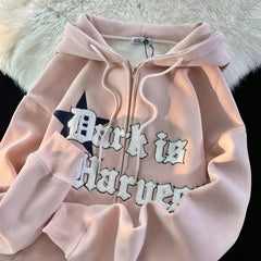 Y2K Hip Hop Star Hoodie Fashion Streetwear for Women