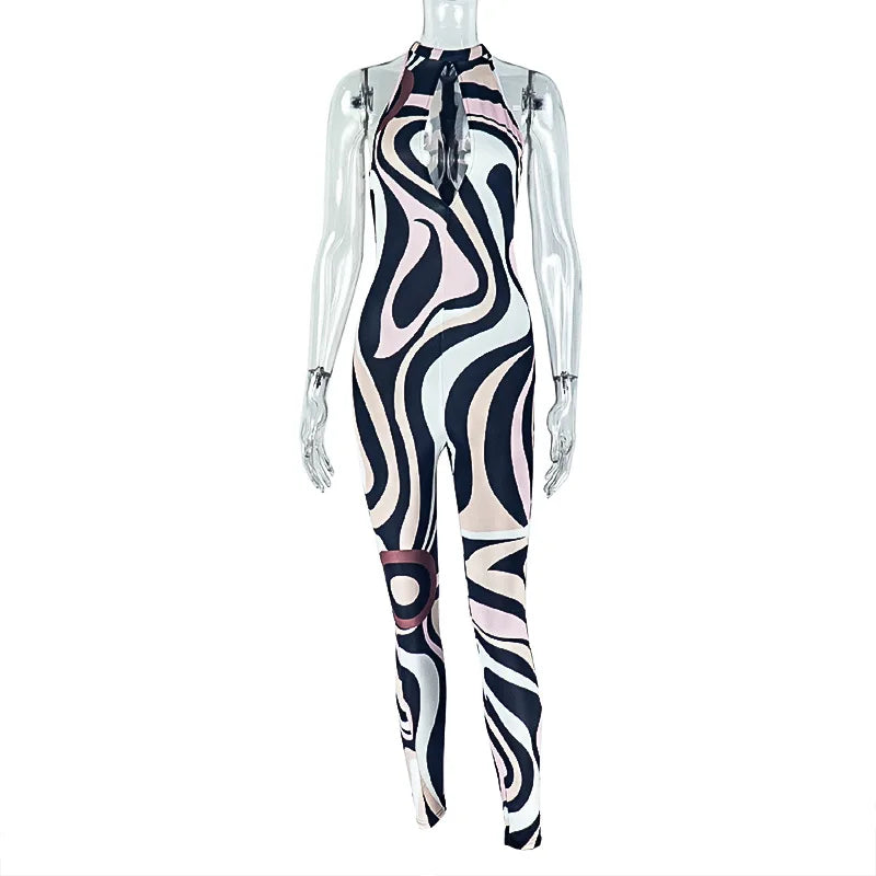 Zebra Print Jumpsuit