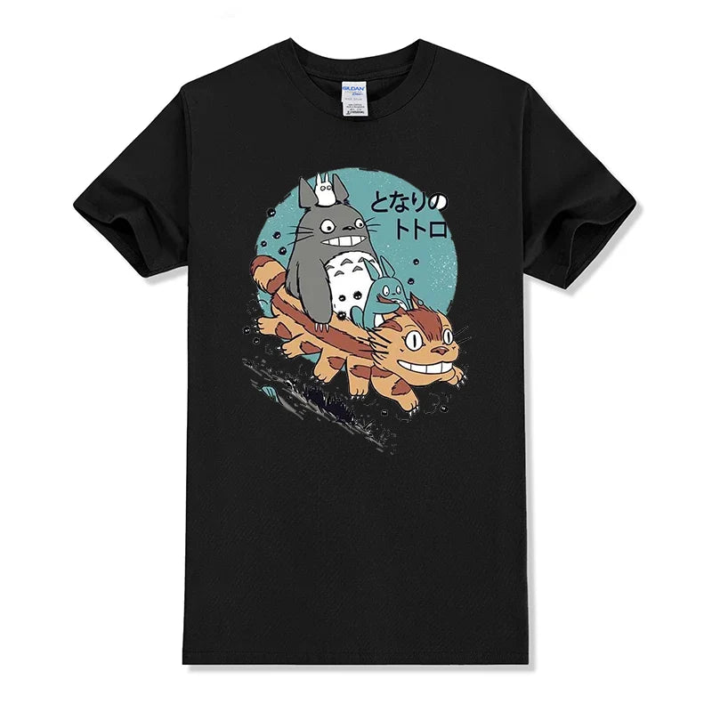 men's street personality round neck Japanese small fresh T-shirt