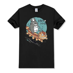 men's street personality round neck Japanese small fresh T-shirt