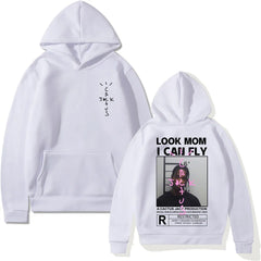 Cactus Jack Hoodies Hipster LOOK MOM I CAN FLY Travis Scott Sweatshirt y2k