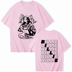 Billie Art Print Harajuku O-Neck T-Shirt Casual