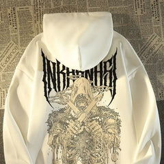 Women's Skull Print Hooded High Street Sweatshirt