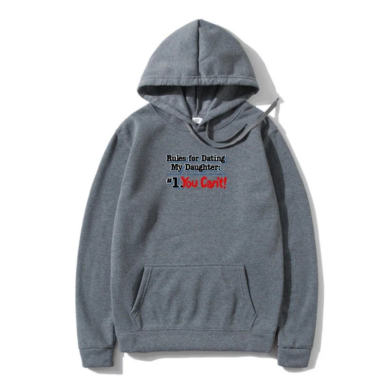 Men Sweatshir Dads With Daughters Dating Protective Father Family Outerwear