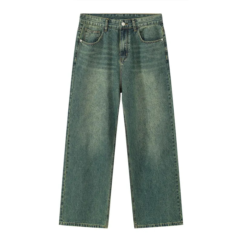 Korean Style New Vintage Straight Wide Leg Pants for Men