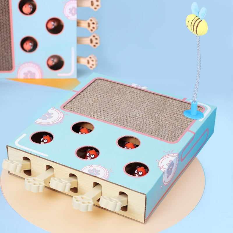 Whack-a-Mole Cat Scratching Board Toy