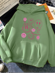 Hoodies Women Soft Loose Sportwear Sweatshirt Warm Fleece Clothes Polyester Y2k