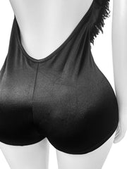 Fur Away Backless Romper