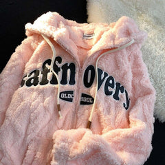 Jackets Ladies Hooded Y2K Harajuku Zipper