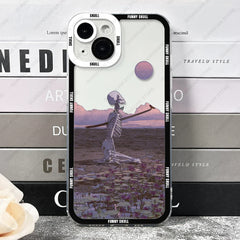 Case For iPhone Soft Cover Funny Skull
