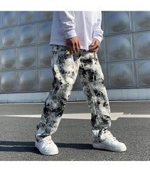 Men jeans Korean Style High Street Loose Hip Hop Wide-leg