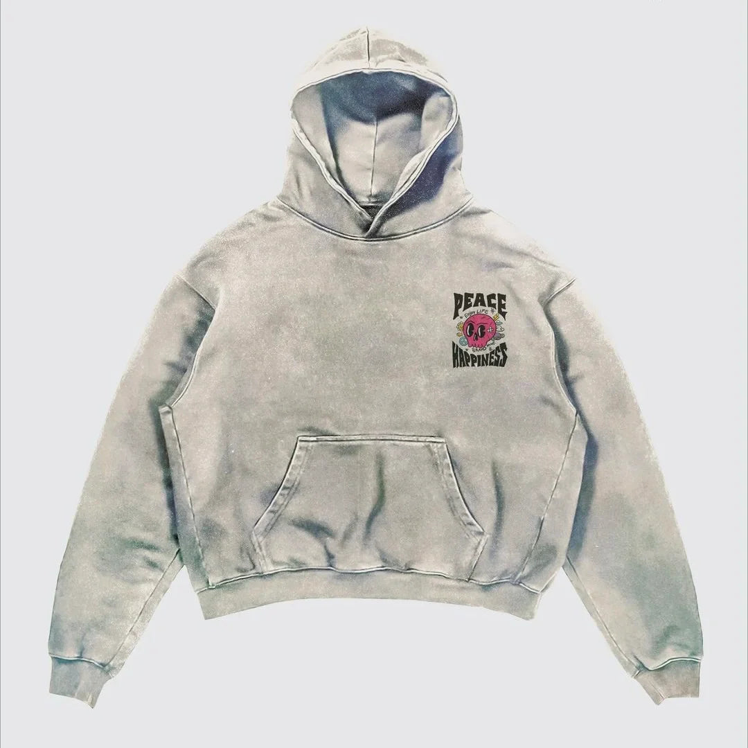 Street Y2K letter Printed Hip-hop Street Punk Wind Loose Fashion Oversized