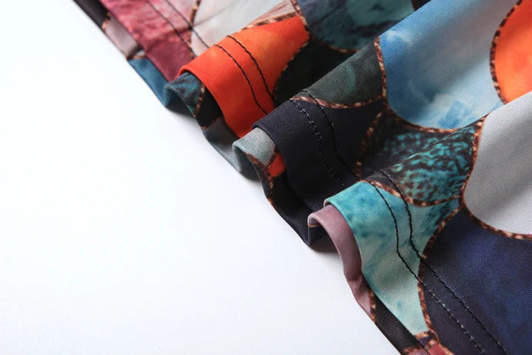 Vintage Print Maxi Dress