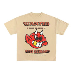 2024 Cartoon Letter Print Tee Y2K Harajuku Fashion Oversized Top