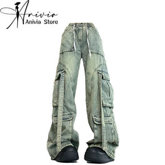 Women's Y2K Cargo Jeans American Retro Vintage Style
