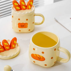 Creative French bread mug, household milk breakfast cup , drinking cup, afternoon tea coffee cup