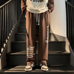 Korean Streetwear Ribbon Cargo Pants: Casual Hip Hop Style