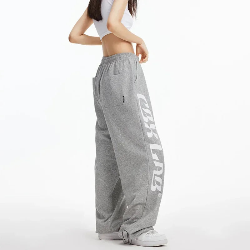 Autumn Gray Kpop Streetwear Korean Fashion Casual Sport Jogger Pants