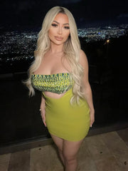 Raina Crystal Bandage Mini Dress