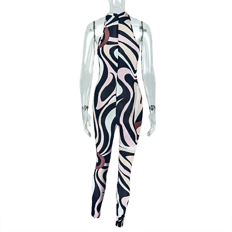 Zebra Print Jumpsuit