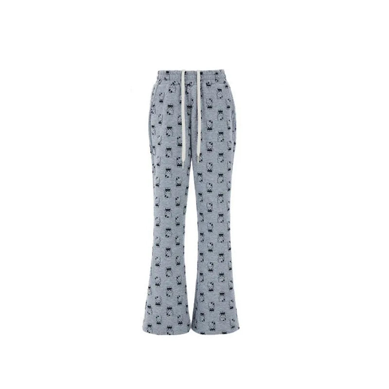 Y2K Cartoon Print Sweatpants Women Cute Kawaii loose Casual