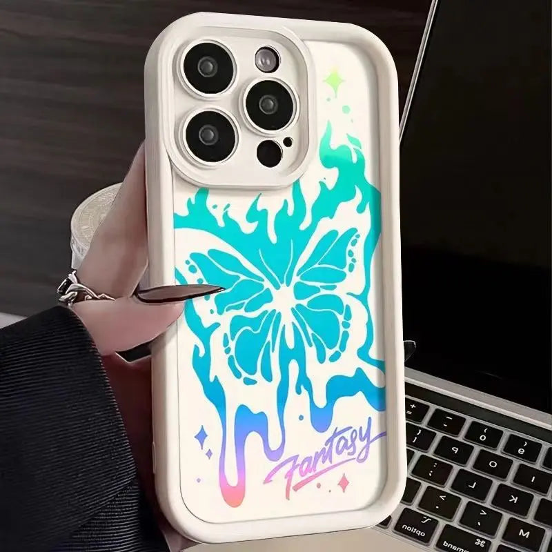 Butterfly Matting Soft Phone Case for iPhone