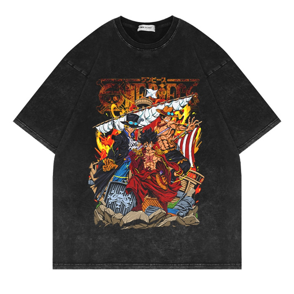 Men T-Shirts Anime Print Streetwear