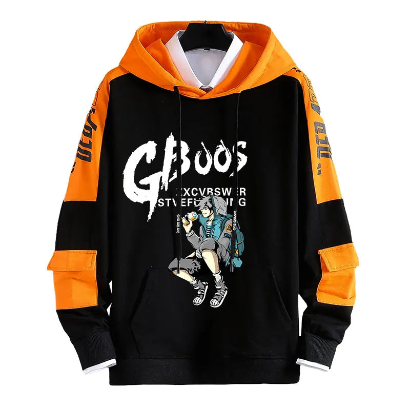 Spring Autumn Long Sleeve Hooded Sweatshirts Casual Hoodies Hip Hop Streetwear