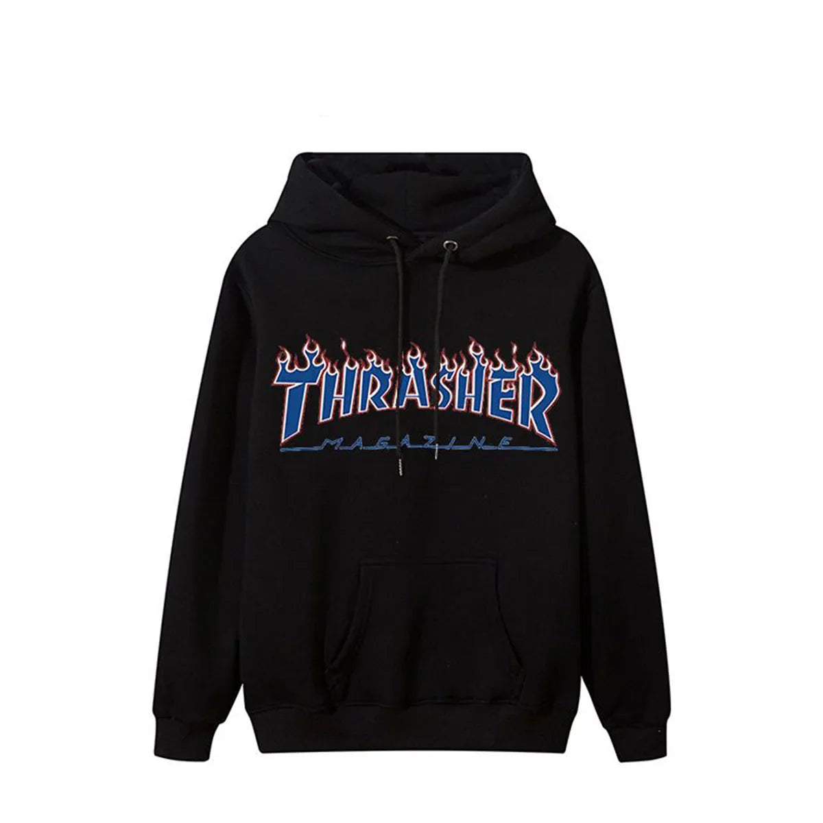 Y2K Harajuku Flame Print Hoodie Street Oversized Fashion for Women