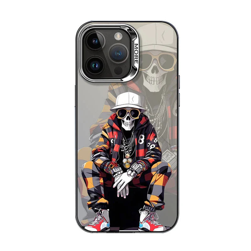 Case Cool Cartoon Fashion Skull Graffiti Color Laser Printing