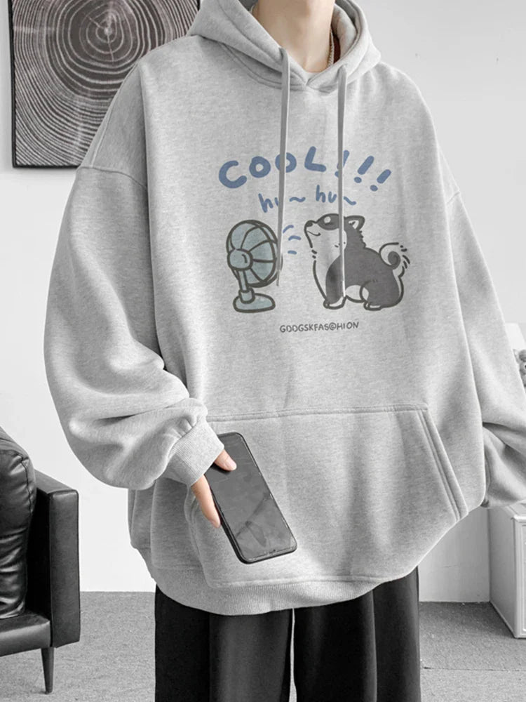 Print Hoodies For Men Y2K Streetwear Clothes Hip Hop Fashion Hooded Sweatshirts