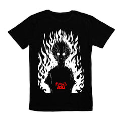 Men Japanese Anime Manga Angry Furious Ido Flaming Fire T-Shirt