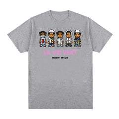 2024 Lil Uzi Vert Graphic Tee Men's Cotton Streetwear