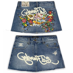 Love Kills Ed Hardy Mini Skirt
