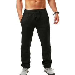 Men's Mid Waist Casual Autumn Pants with Straight Cut