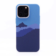 Cloud Pattern Matte Carbon Back Case For iPhone