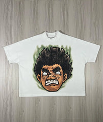 Y2K Oversized Cartoon Graphic Tee Retro Hip Hop Men