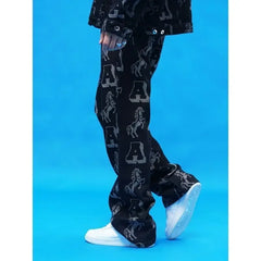 Retro Pants Hip-Hop National Tide Trousers
